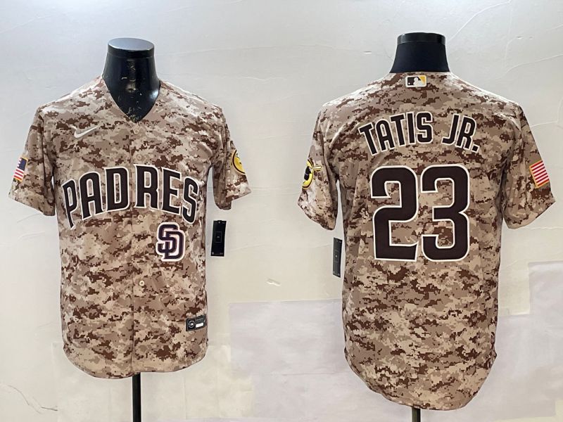 Men San Diego Padres #23 Tatis jr Camo Game 2025 Nike MLB Jersey style 6